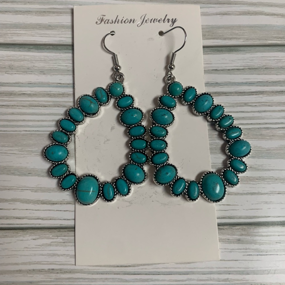 Turquoise Hoop Earrings